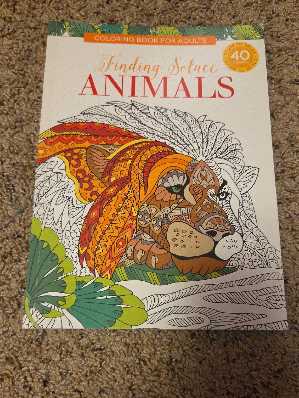 Finding Solace ANIMALS Coloring Book - Used (Read Description)
